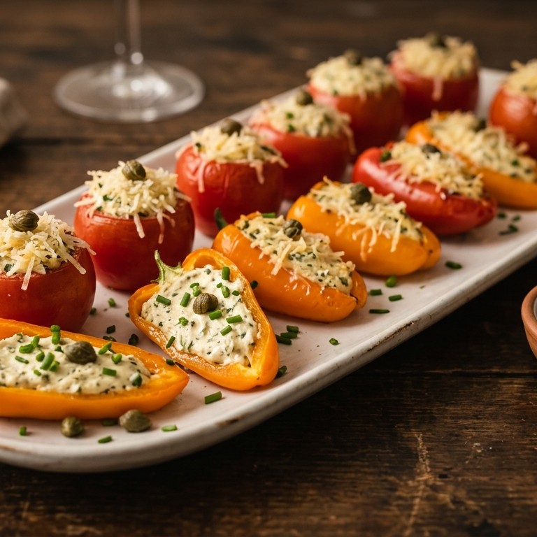 Gevulde tomaatjes en paprikaatjes recept