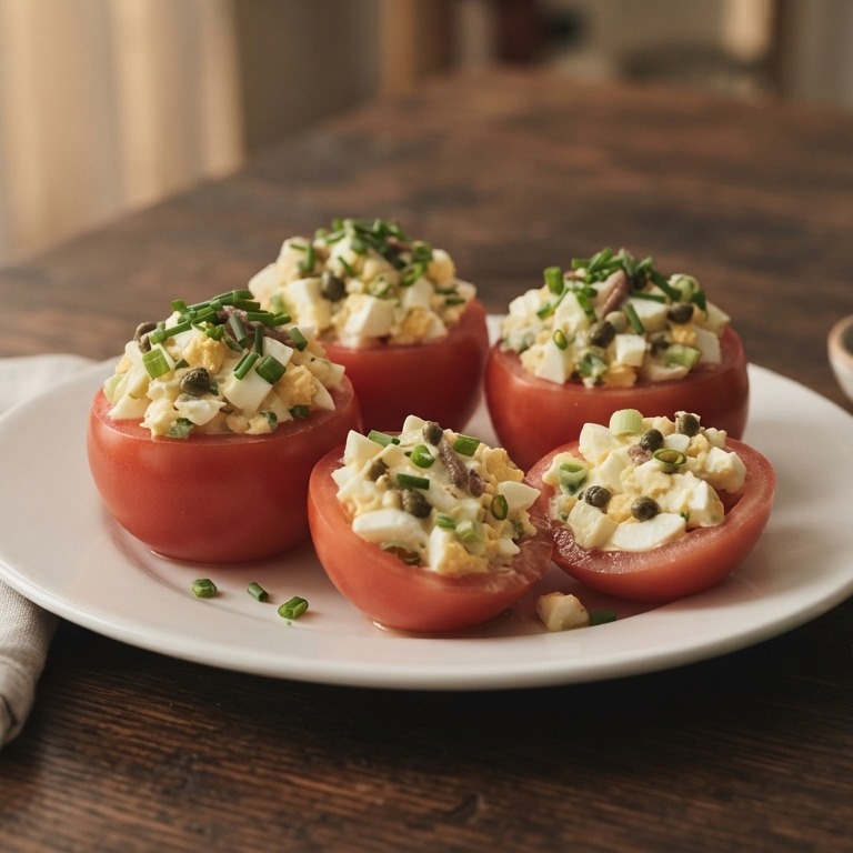 Gevulde tomaten met eiersalade recept