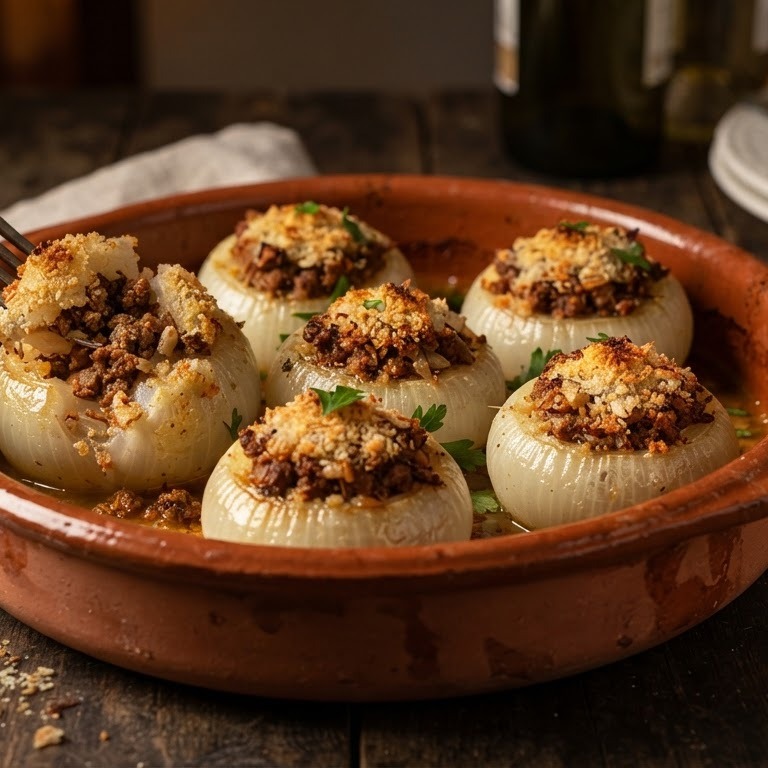 Gevulde uien op z'n Spaans recept
