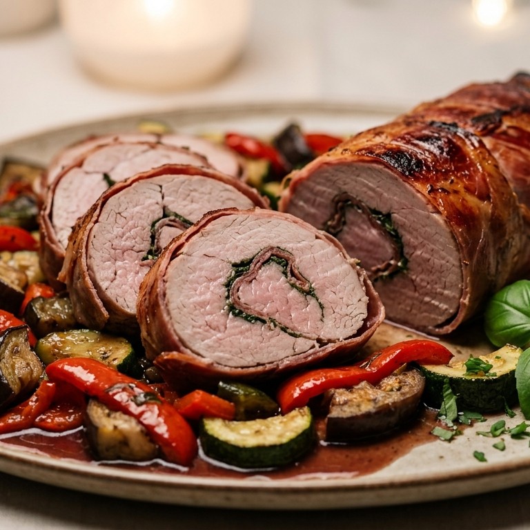 Gevulde varkenshaas met Serrano ham recept