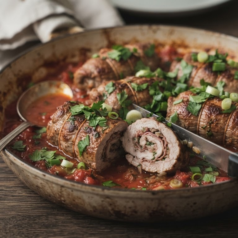Gevulde varkensrolletjes recept