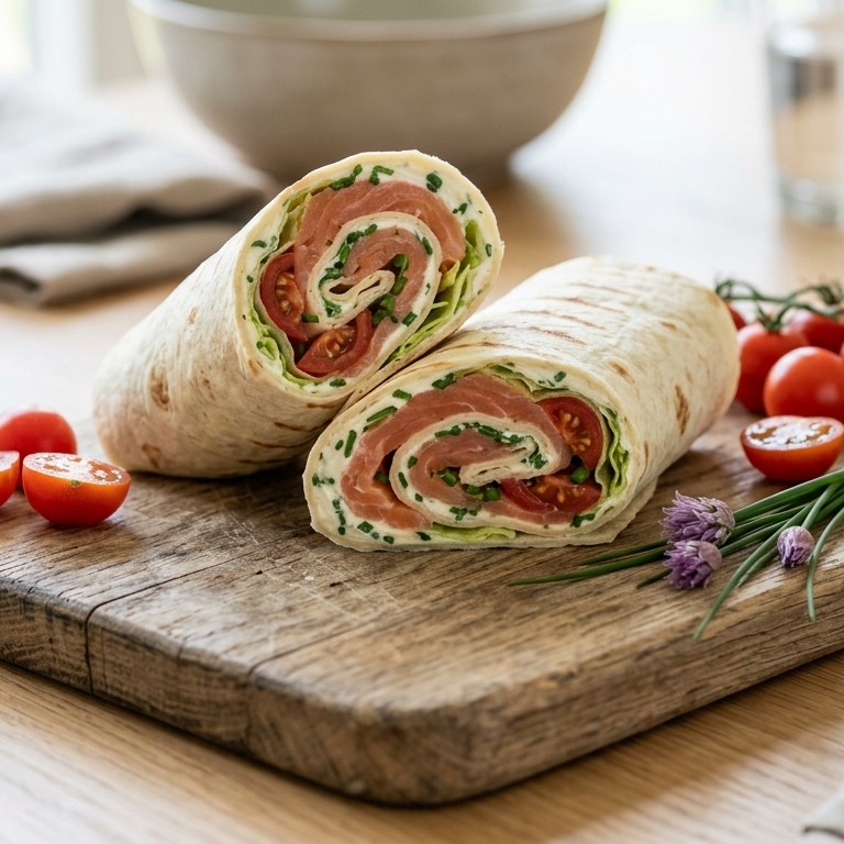 Gevulde wrap met zalm recept