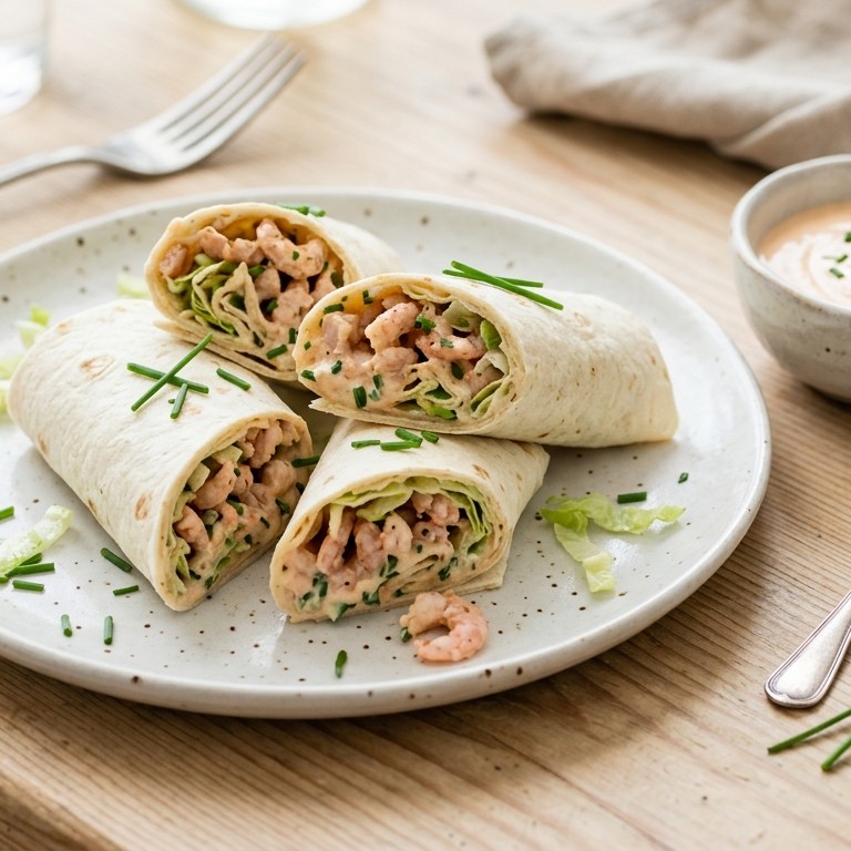 Gevulde wraps met garnalen recept