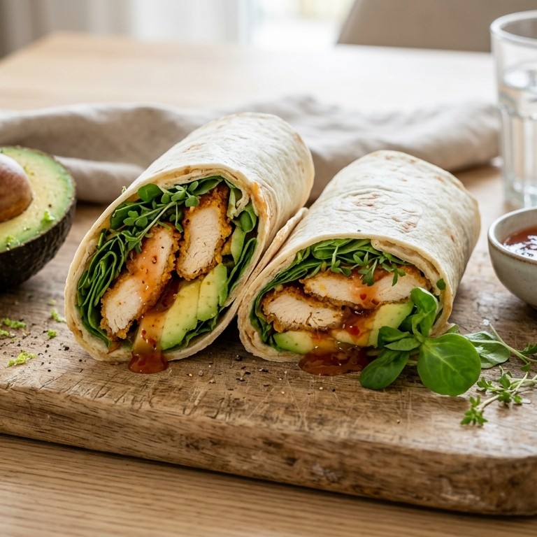 Gevulde wraps met kipreepjes recept