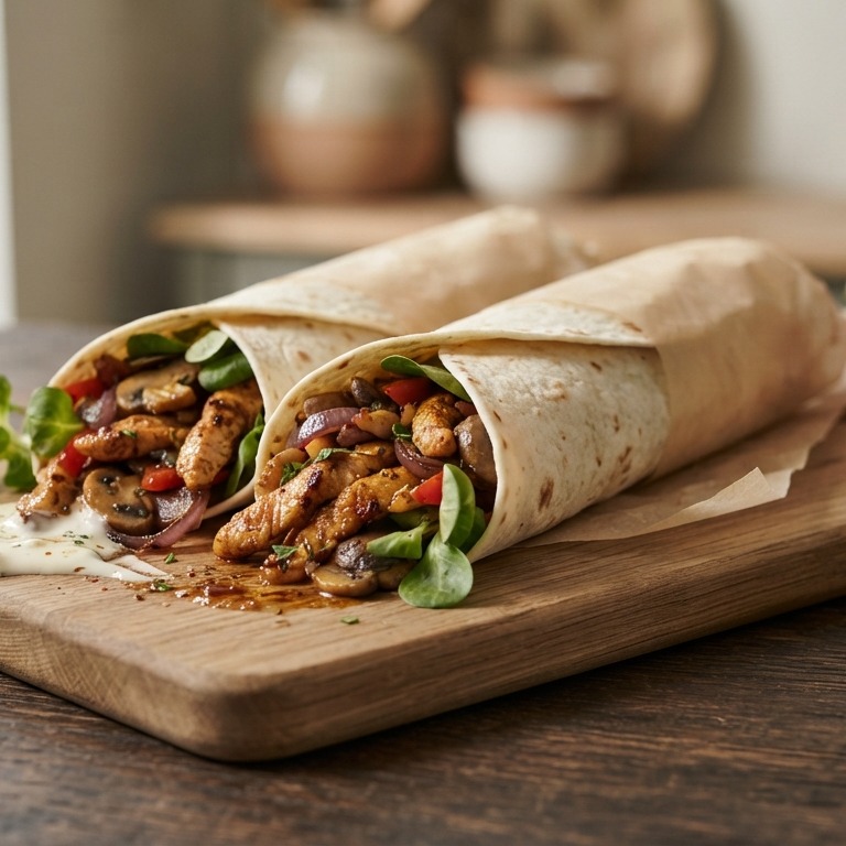Gevulde wraps met shoarmavlees recept