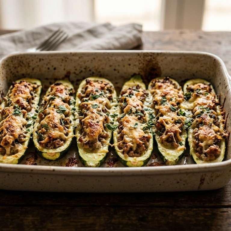 Gevulde zucchini met kalfsgehakt recept