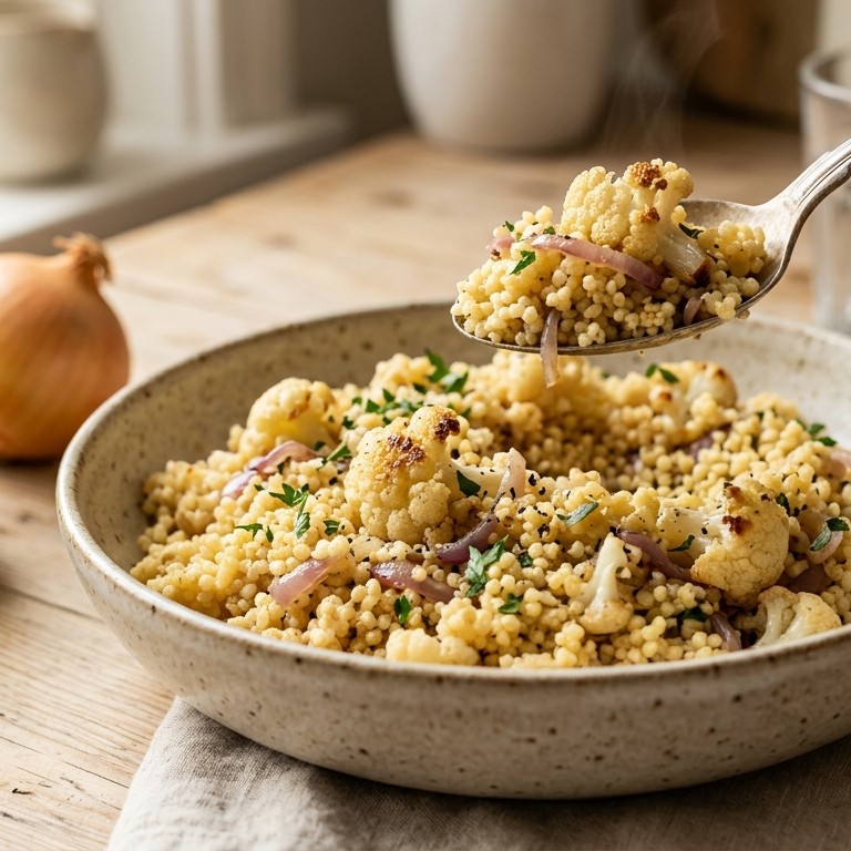Gierst met bloemkool, vegetarisch recept