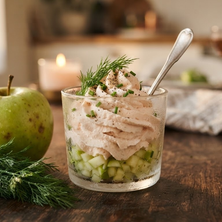 Glaasje met gerookte forelmousse recept