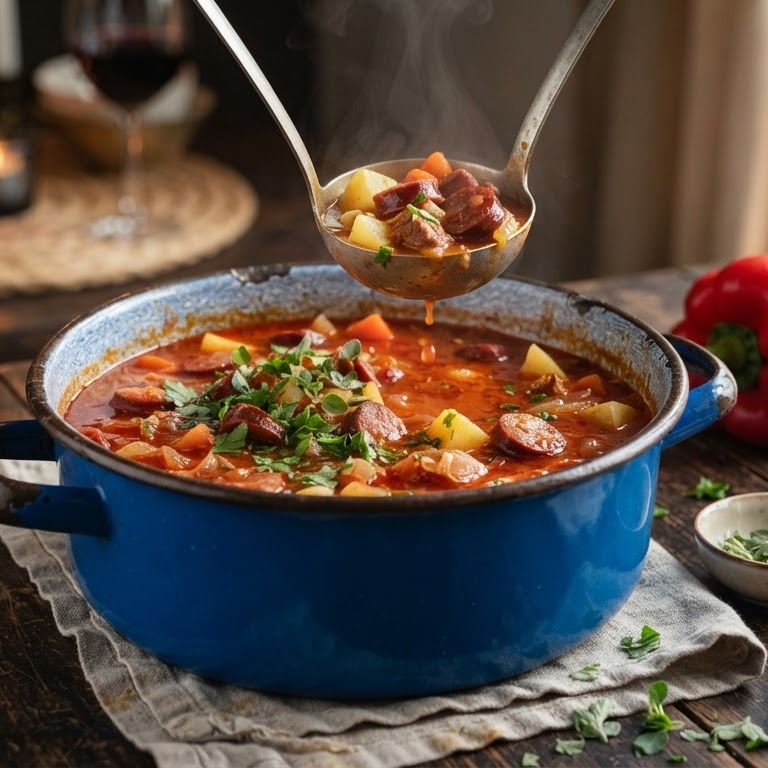Goulash met rookworst recept