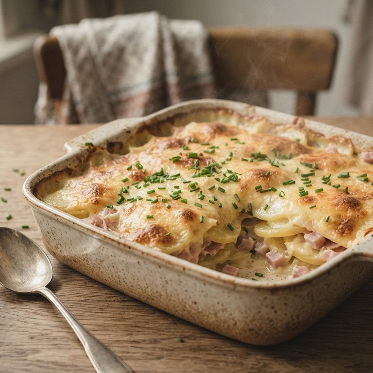 Gratin van aardappel met geraspte kaas recept
