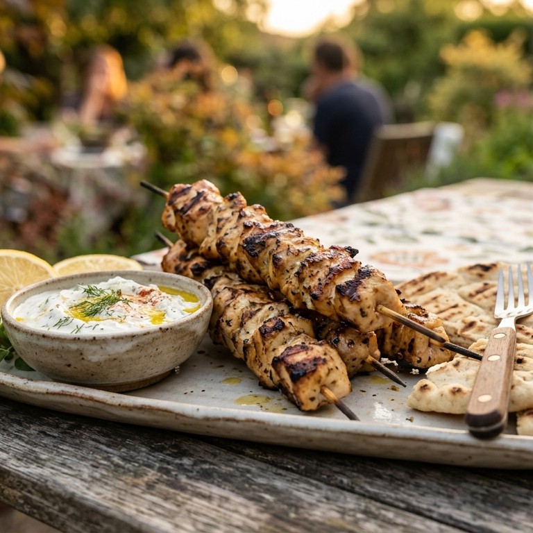 Griekse kipsouvlaki recept