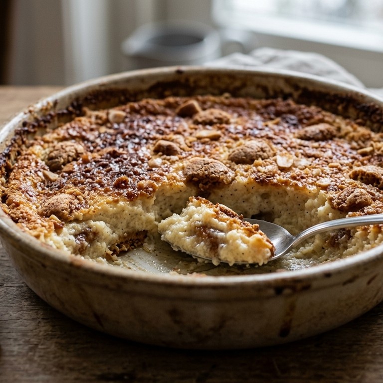 Griesmeel schotel met bitterkoekjes recept