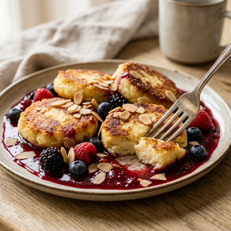 Griesmeelrepen met bessensapsaus recept