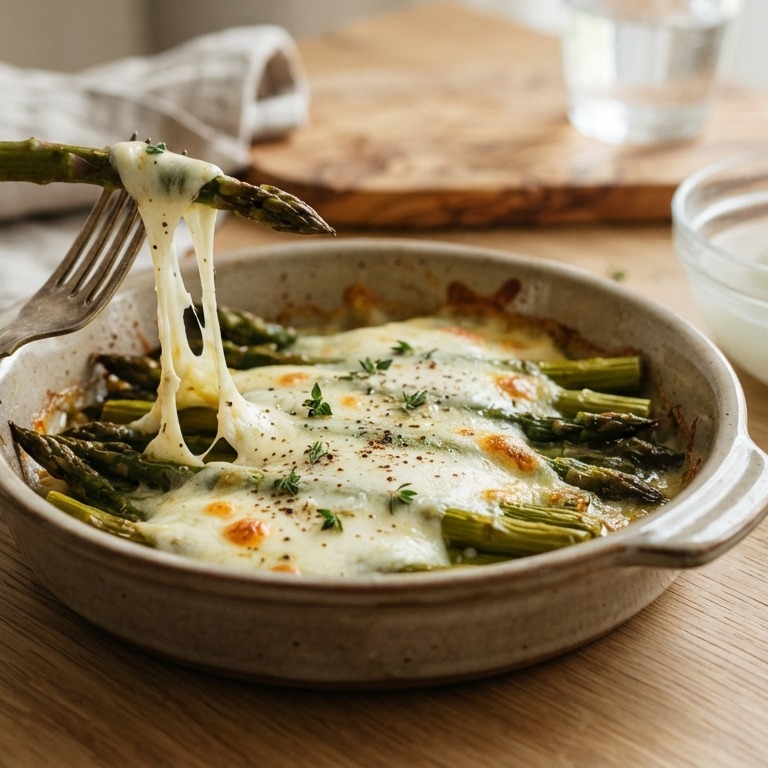 Groene asperges met mozzarella recept