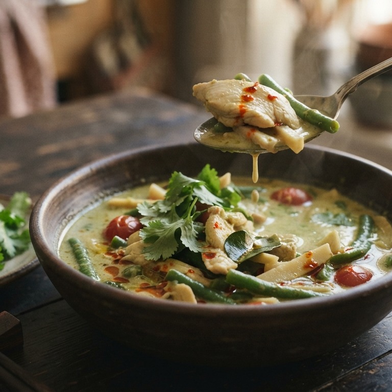 Groene kipcurry recept