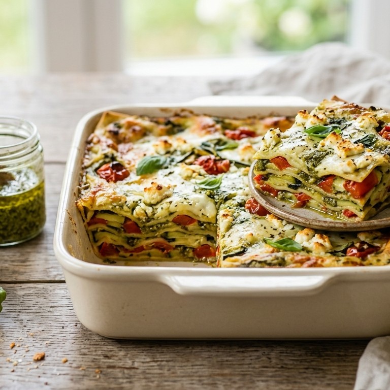 Groentenlasagne met pesto recept