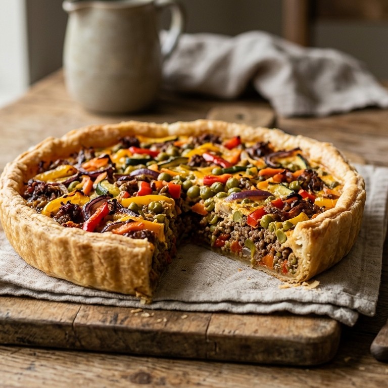 Groententaart met gehakt recept