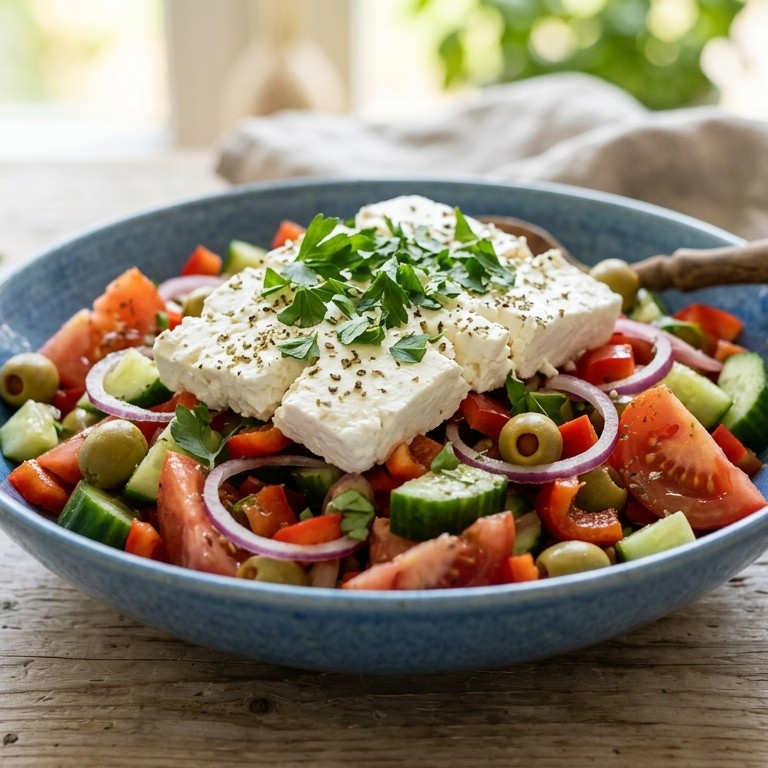 Groentesalade met feta recept