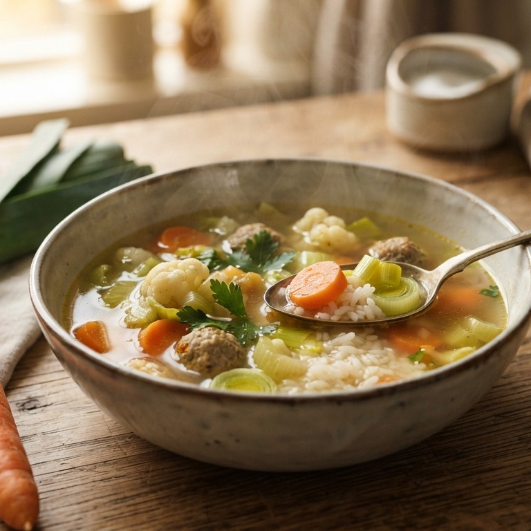 Groentesoep met rijst recept