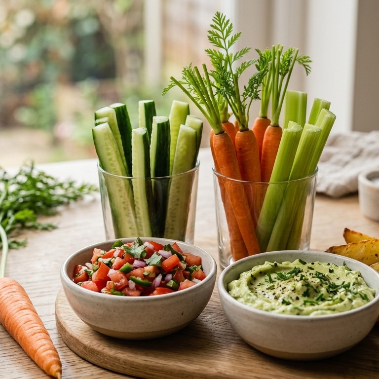 Groentesticks met 2 dips recept