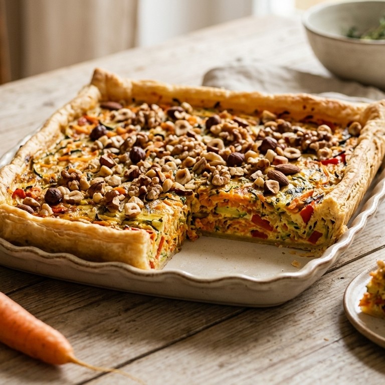 Groentetaart met noten recept