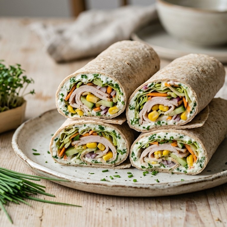 Groentewraps met kalkoenfilet recept