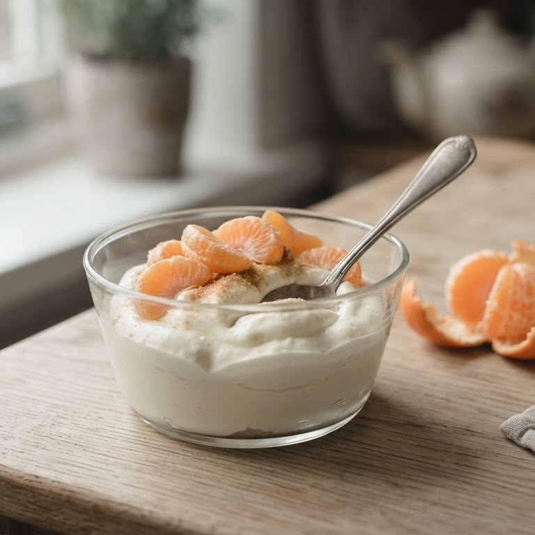 Grootmoeders hangop met mandarijntjes recept