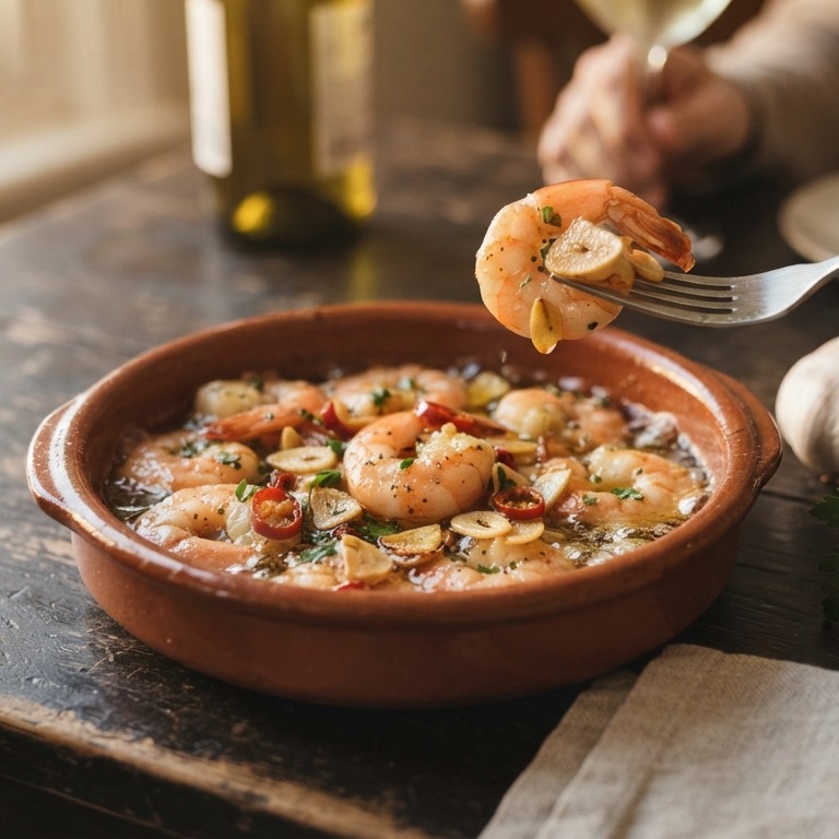 Grote garnalen met Spaanse peper, gember en limoen recept