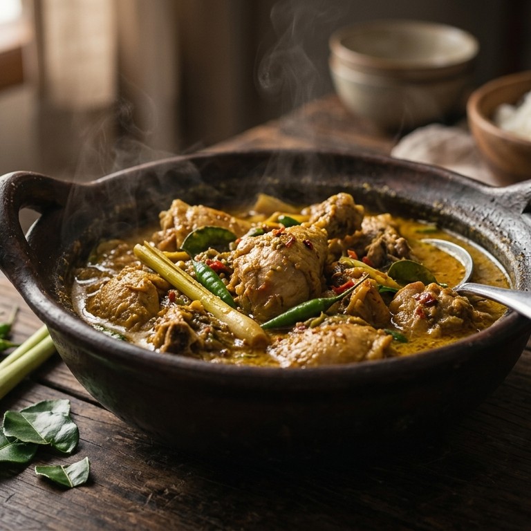 Gulai ajam (gestoofde pittige kip) recept