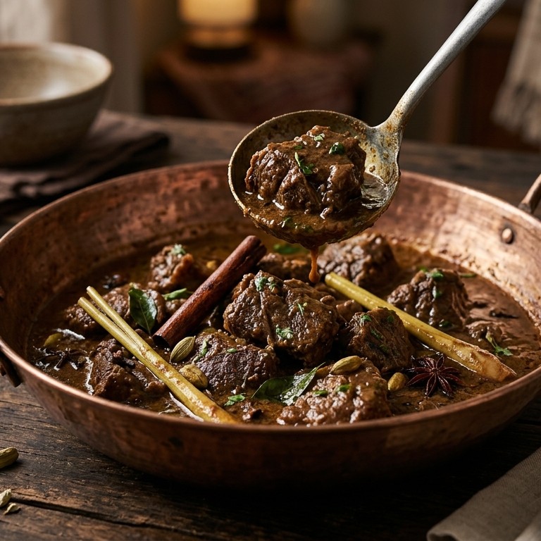 Gulai bagar (pittig gekruid lamsvlees) recept
