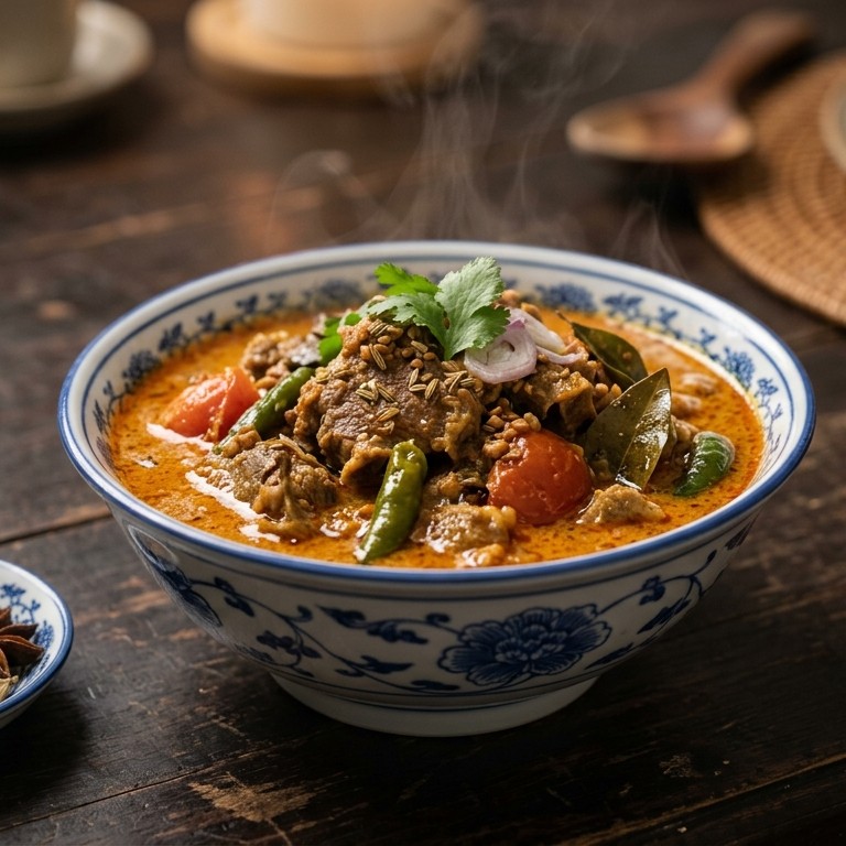 Gulai Domba (Gestoofd lamsvlees in een pittige kokosmelksaus) recept
