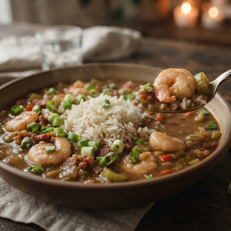 Gumbo met garnalen recept