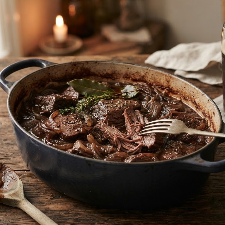 Hachee met runderlappen en donker bier recept