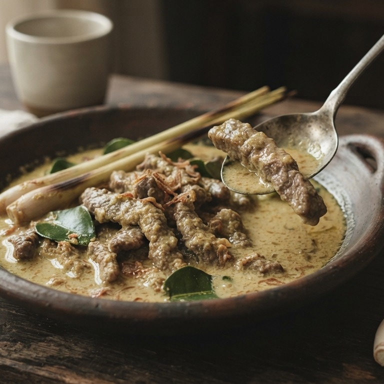 Hagape daging (licht gekruid rundvlees) recept