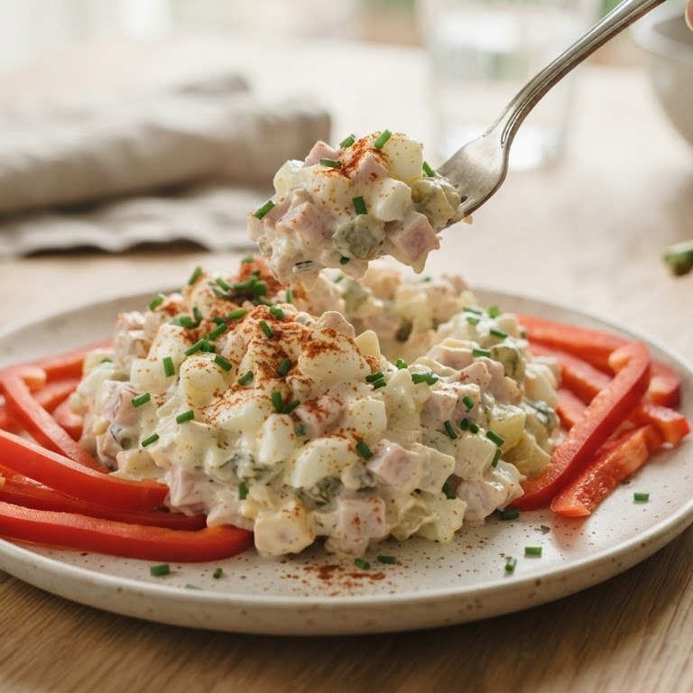 Ham- eiersalade recept
