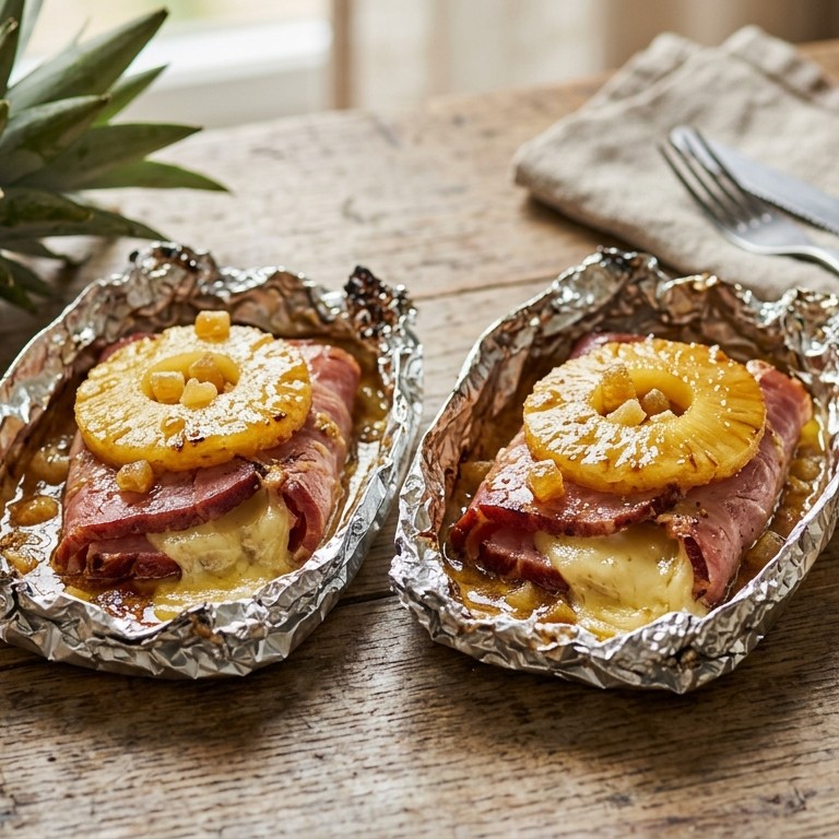 Ham-kaas pakketjes voor 2 personen recept