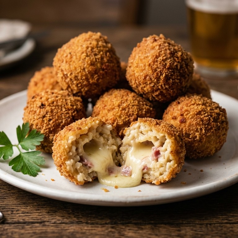 Ham-kaas rijstballetjes recept