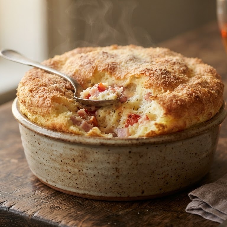 Ham-kaas-tomaat souffle recept