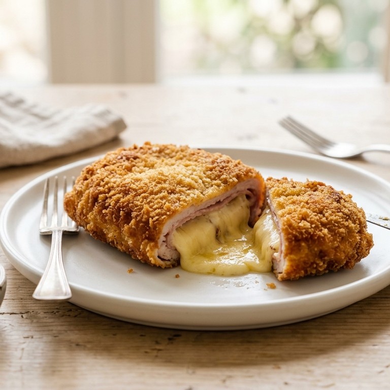 Ham-kaasschnitzel met Zaanse mosterd recept