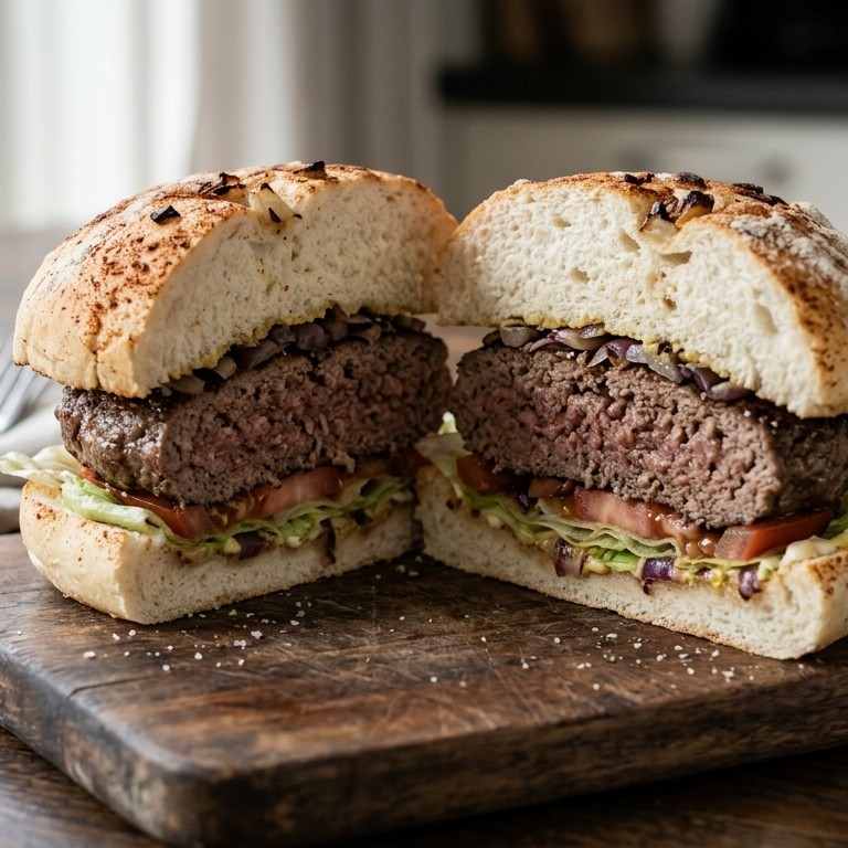 Hamburger extra groot voor 2 personen recept
