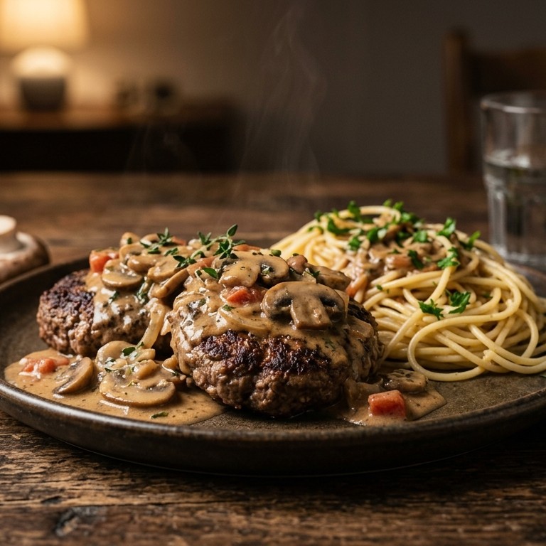 Hamburger stroganoff recept