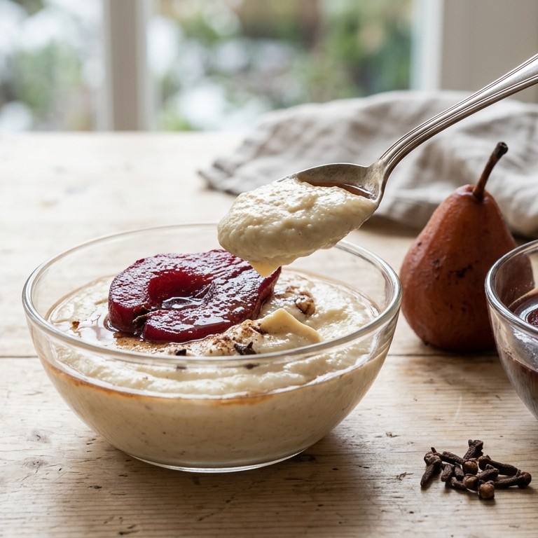 Hangop met stoofperen recept