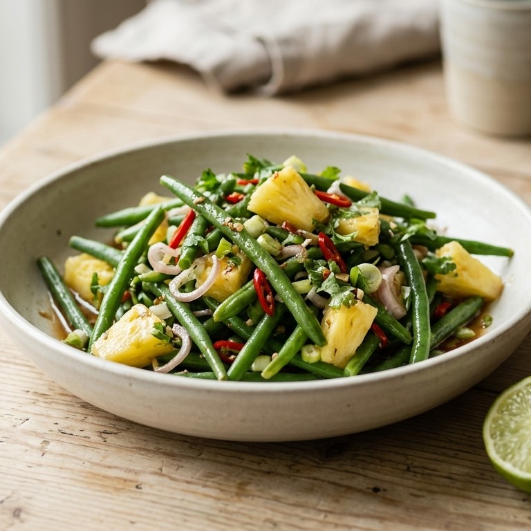 Haricot vertssalade met ananas recept