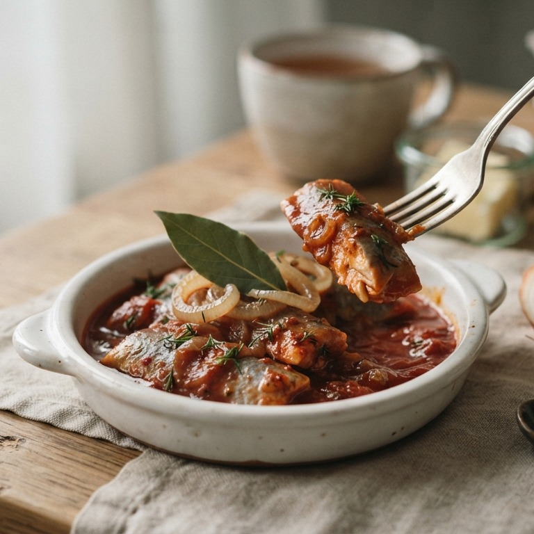 Haring in tomatensaus recept