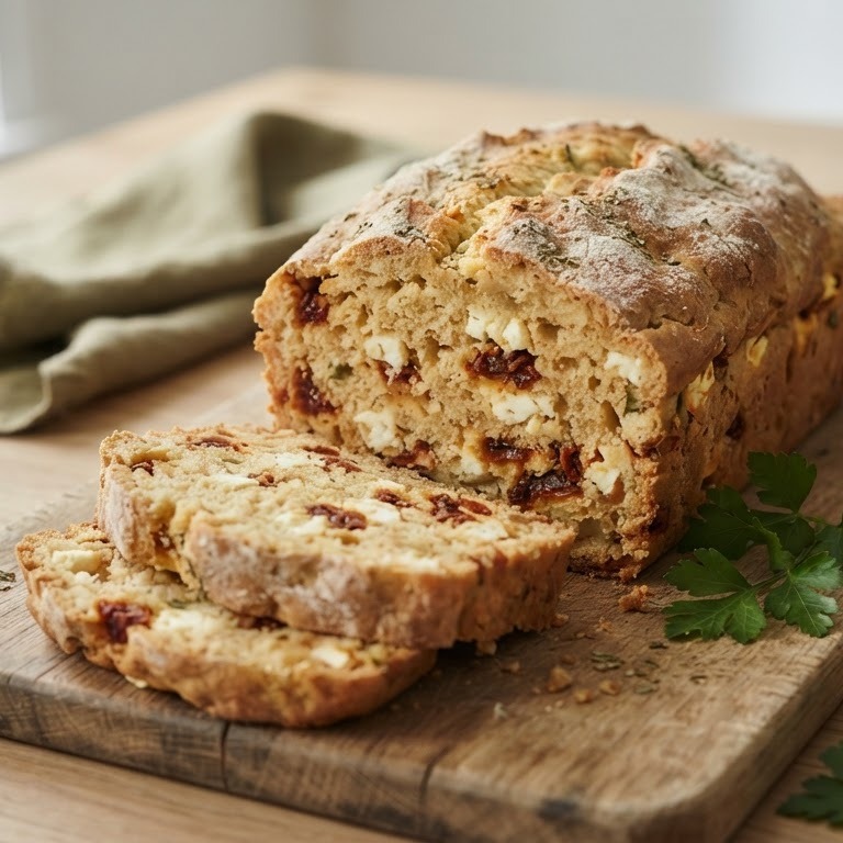 Hartige cake met feta en zongedroogde tomaat recept