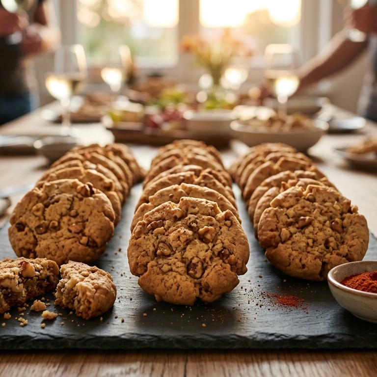 Hartige koekjes met walnoot voor buffet recept