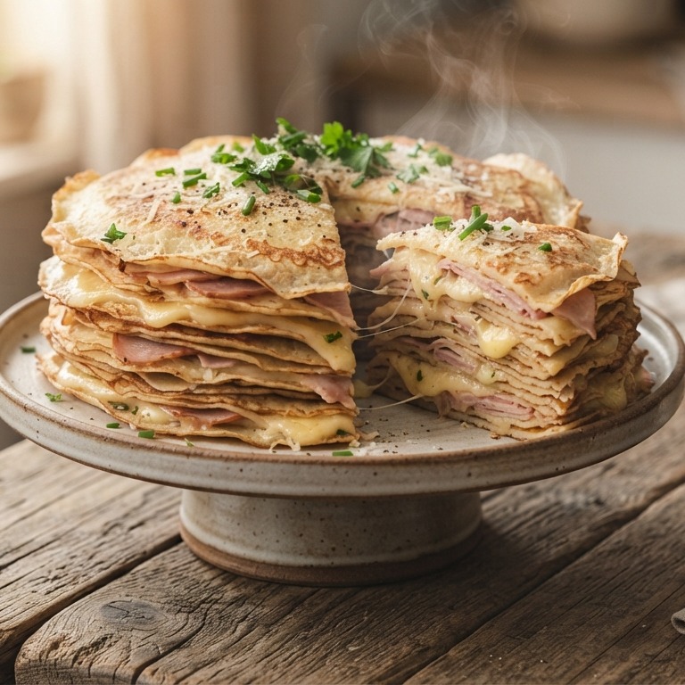Hartige pannenkoekentaart recept