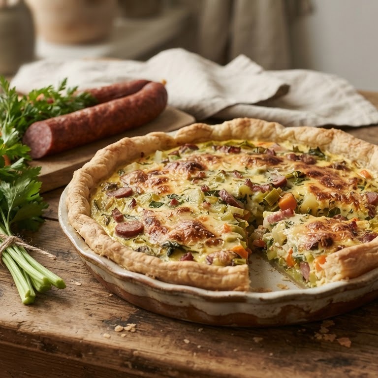 Hartige soepgroentetaart recept