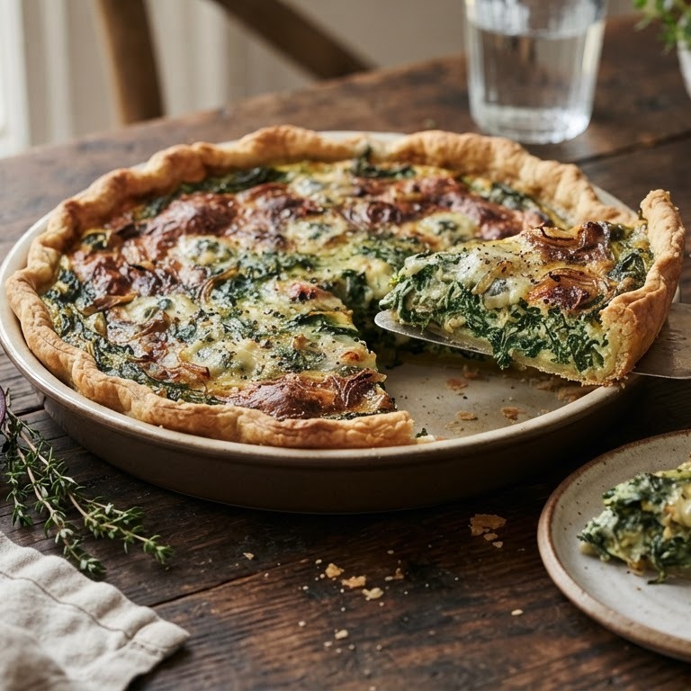 Hartige spinazietaart met gorgonzola recept