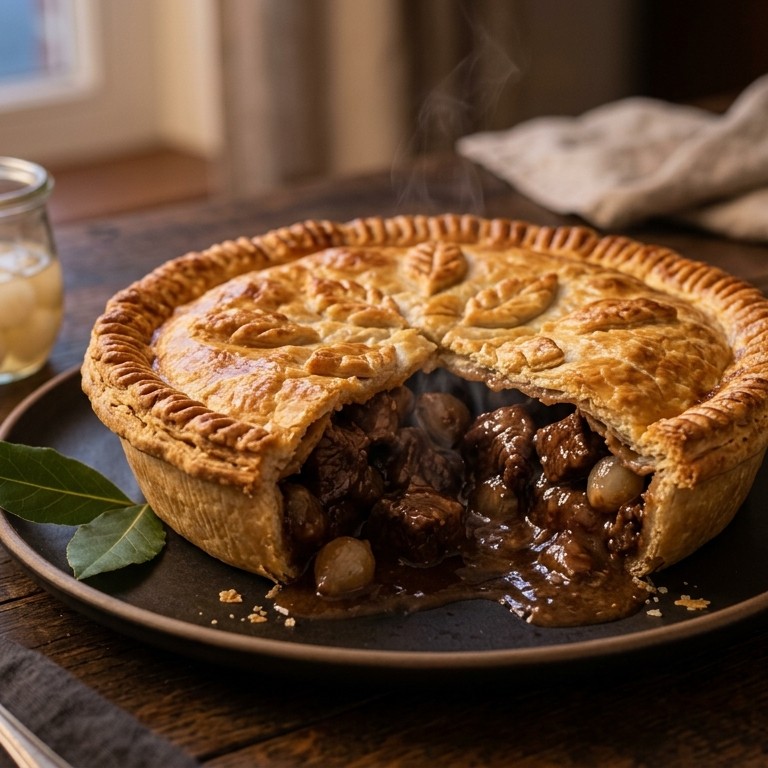 Hartige taart met stoofvlees recept